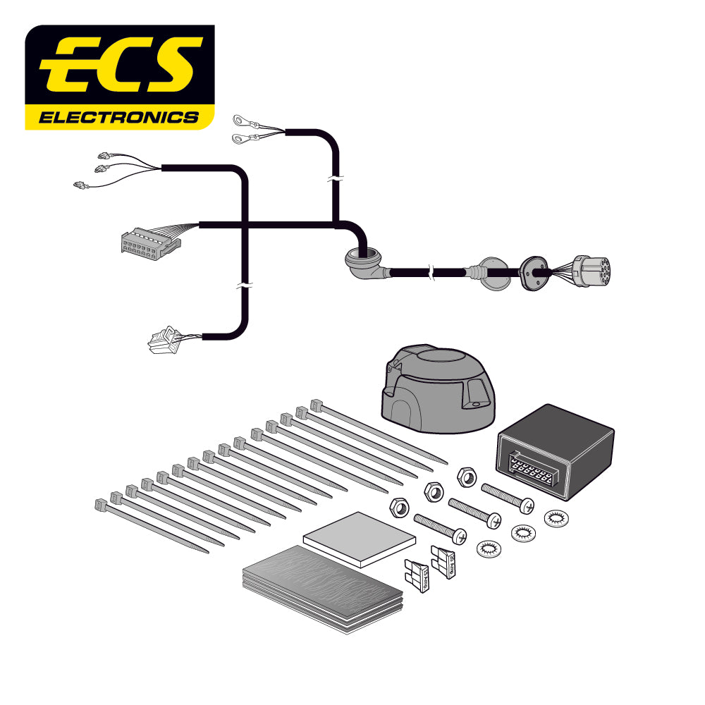 13 Pin Car Specific Wiring Harness For Mercedes C Class Estate 2014 To 2018