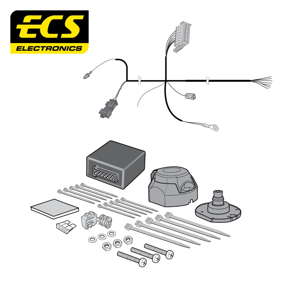 ECS 7 Pin Car Towbar Electrics Wiring Kit For Mercedes GLE Coupe 2015-2020