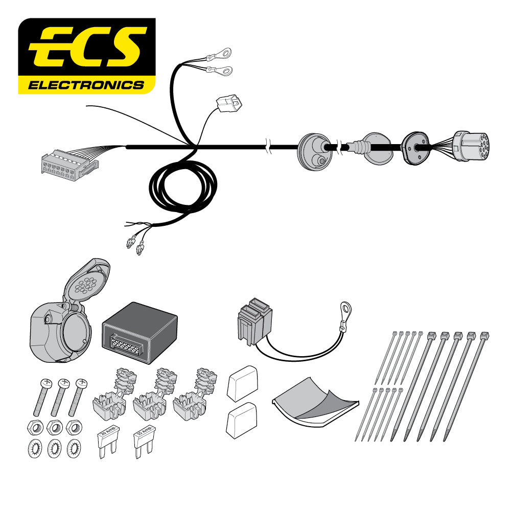 13 Pin Car Specific Wiring For Mercedes A Class Hatchback 2018-Onwards