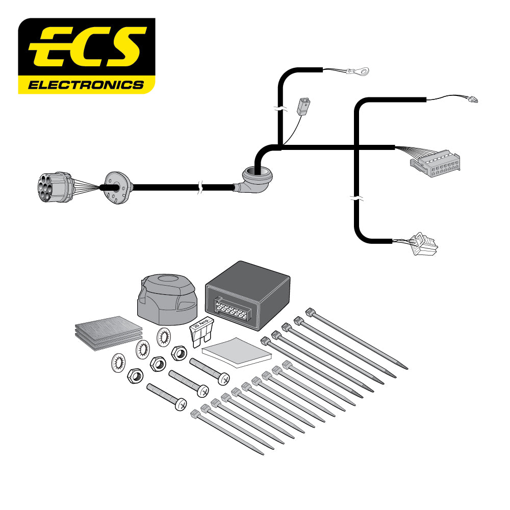 7 Pin Car Specific Wiring Harness For Mercedes C Class Saloon 2018 - Onwards