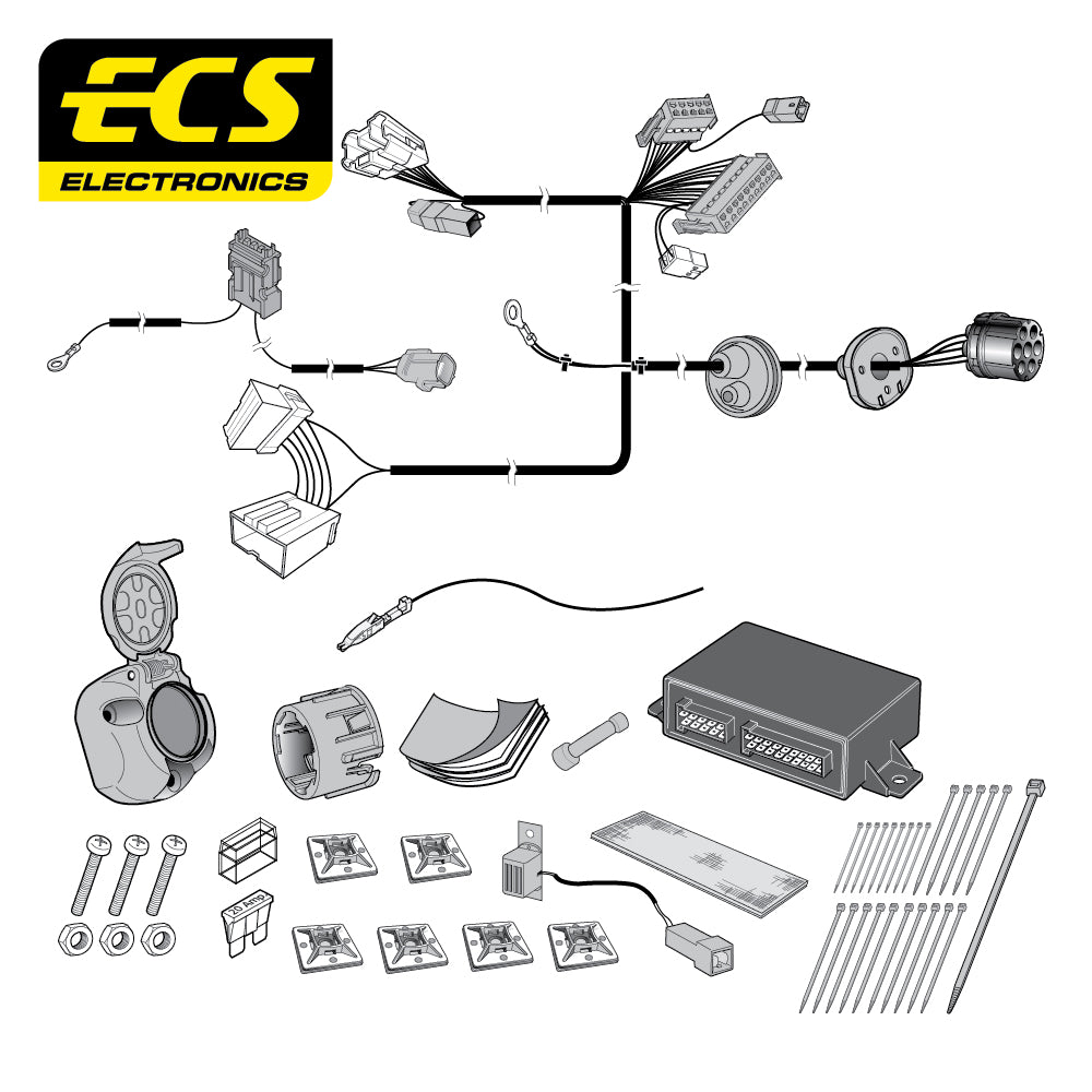 7 Pin Car Specific Wiring Harness For Peugeot 4007 SUV 2007 - Onwards