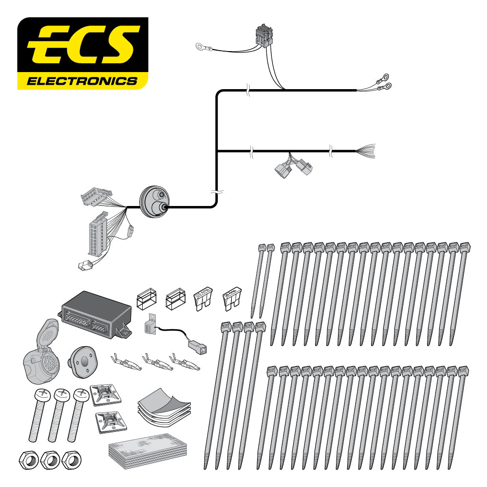 13 Pin Car Specific Wiring Harness For Fiat Fullback Pick Up 2016 - Onwards