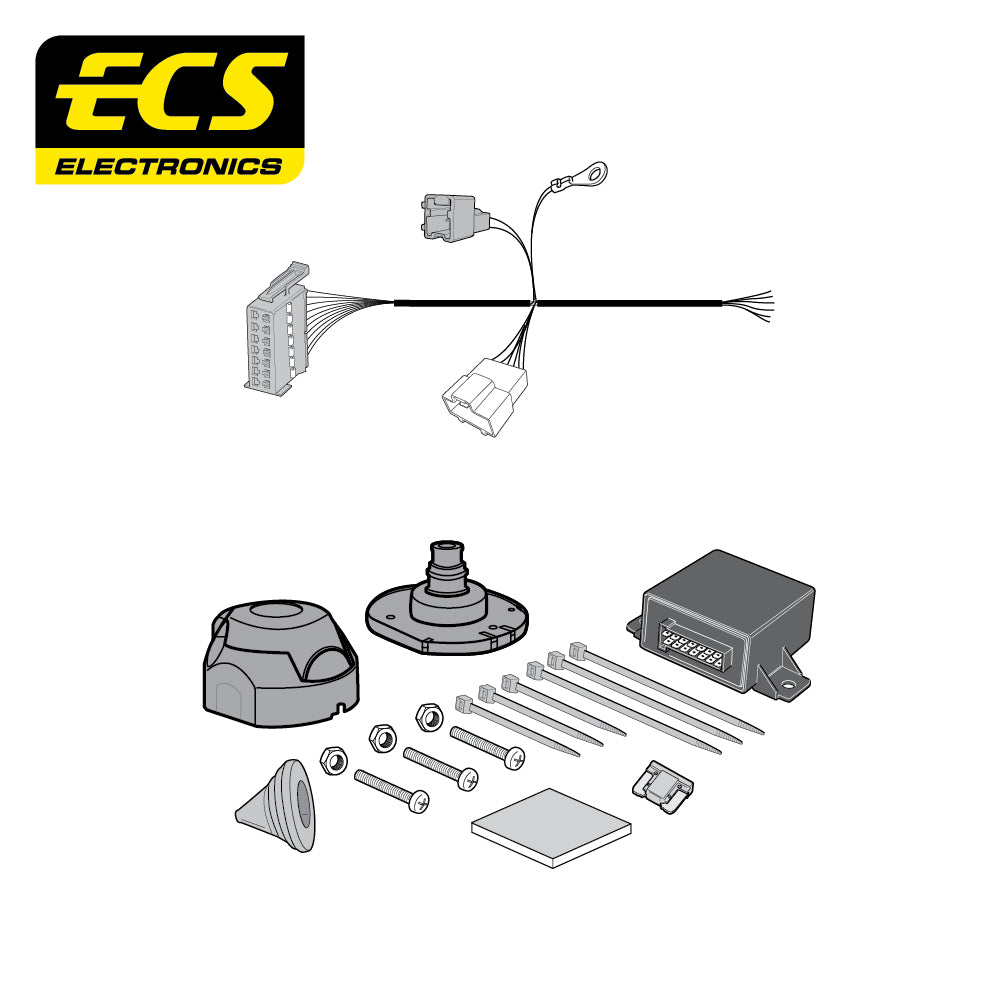 7 Pin Car Specific Wiring Harness For Nissan QASHQAI SUV 2014 To 2019