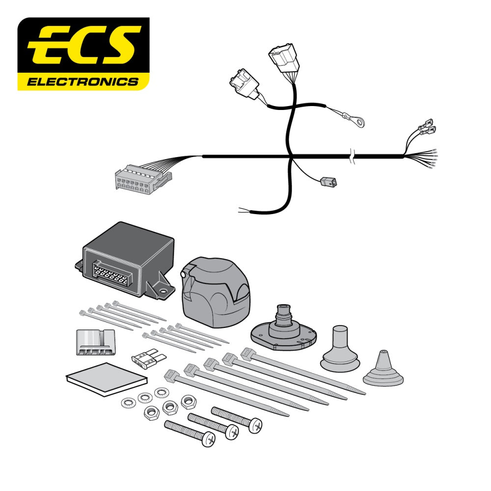 ECS 7 Pin Car Towbar Electrics Wiring Kit For Nissan X-TRAIL SUV 2014-2022