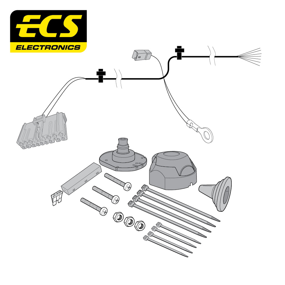 7 Pin Car Specific Wiring Harness For Vauxhall Vectra Estate 2002 To 2008