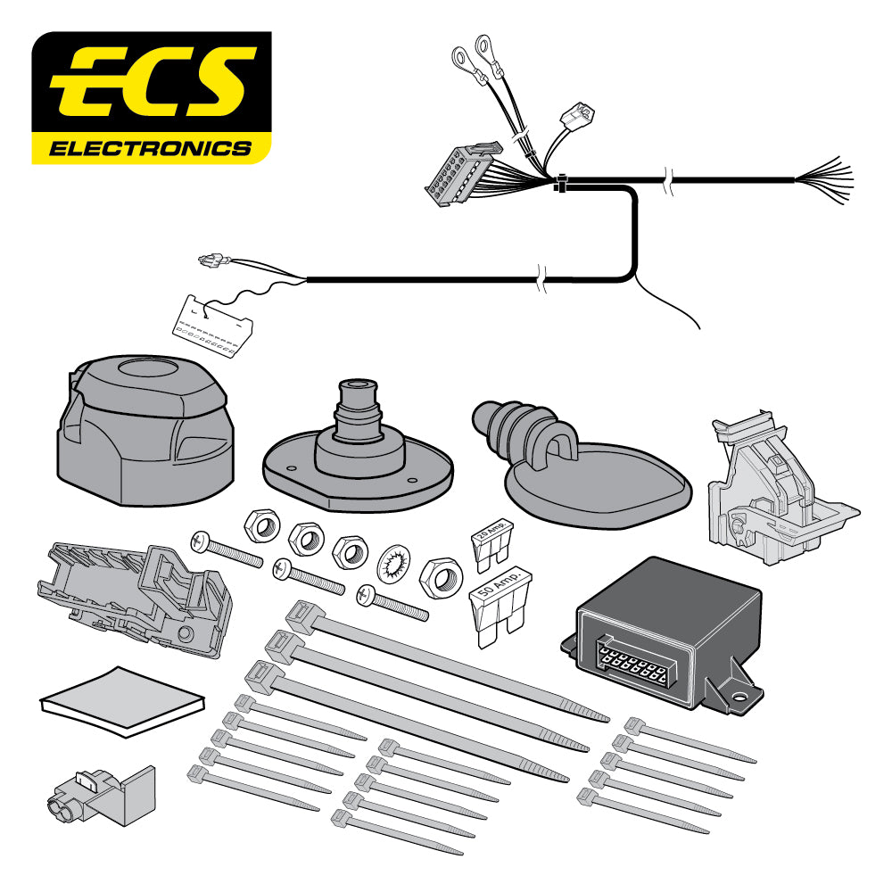 13 Pin Car Specific Wiring For Peugeot 208 5 Door Hatchback 2011 To 2019