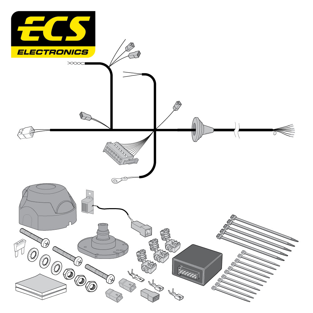 7 Pin Car Specific Wiring For Renault Clio IV 5 Door Hatchback 2012 To 2019