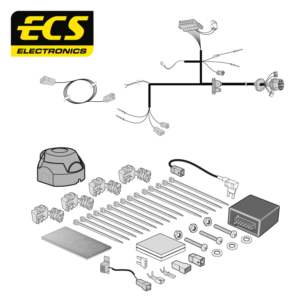 ECS 7 Pin Car Towbar Electrics Wiring Kit For Mitsubishi ASX II SUV 2023-Onwards