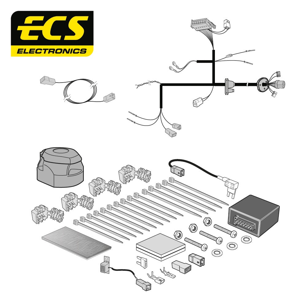 ECS 13 Pin Car Towbar Electrics Wiring For Renault Clio V E-Tech Hatch 2020-On