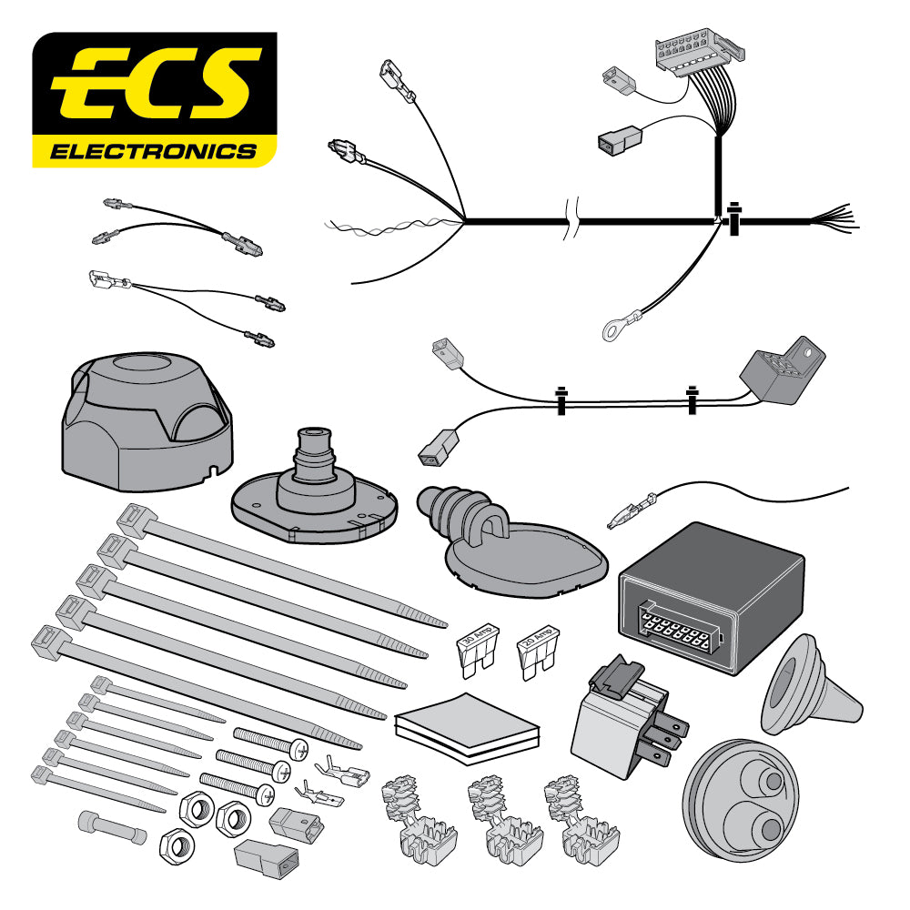 7 Pin Car Specific Wiring Harness For Skoda Fabia Estate 2010 To 2014