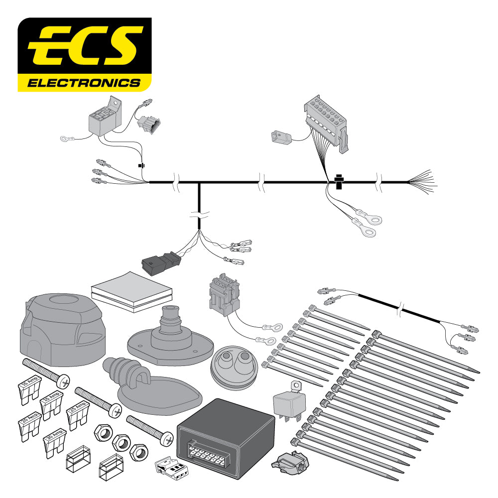 13 Pin Car Specific Wiring Harness For Skoda Yeti SUV 2009 - Onwards