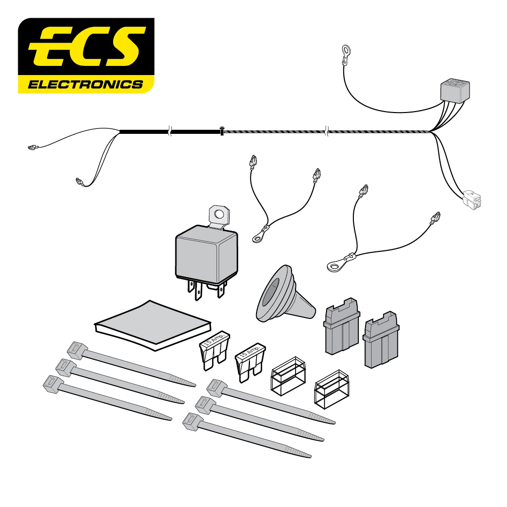 ECS Digital Self-Switching Wiring Extension 3 Cable kit +15/+30 SP133ZZU