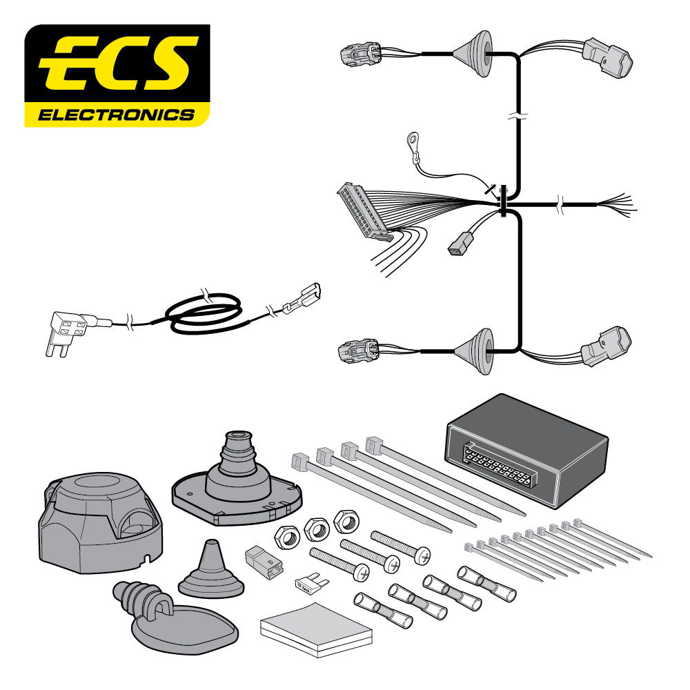 7 Pin Car Specific Wiring For Ssangyong Rodius Turismo MPV 2014-Forth