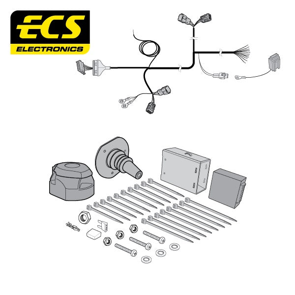 ECS 13 Pin Car Towbar Electric Wiring For Ssangyong Korando Sport Pickup 2012-16