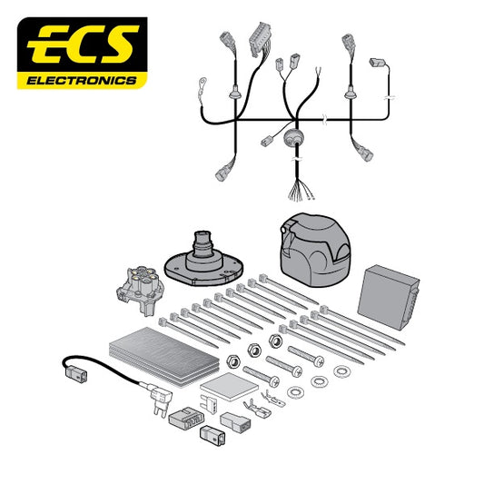 ECS 7 Pin Car Towbar Electrics Wiring Kit For Ssangyong XLV Hatch 2016-Onwards