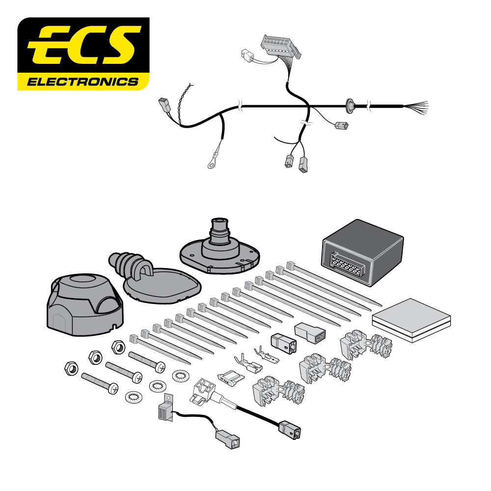 7 Pin Car Specific Wiring Harness For Ssangyong Musso Pick Up 2018 - 2022