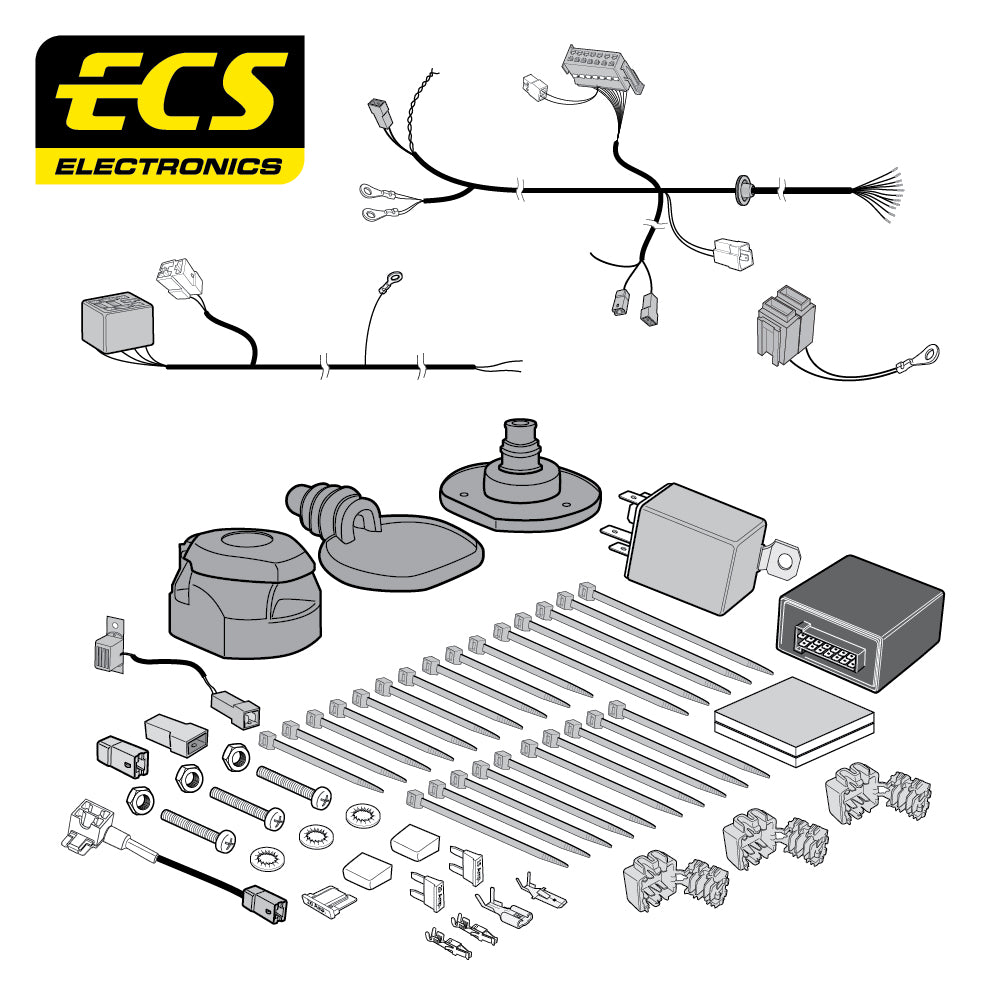 13 Pin Car Specific Wiring Harness For Ssangyong Musso Pick Up 2018 - 2022