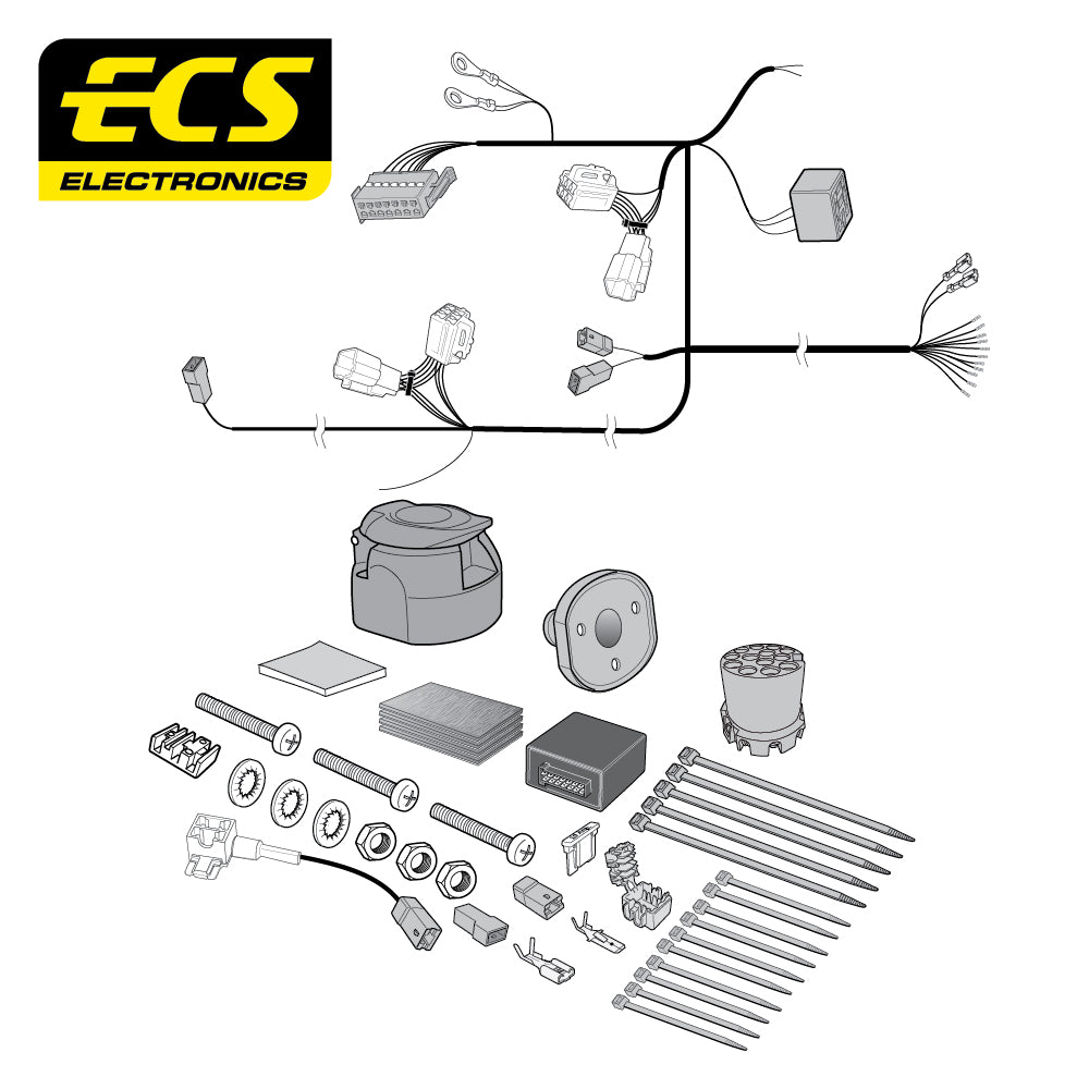 13 Pin Car Specific Wiring Harness For Suzuki SX4 S-Cross SUV 2013 - Onwards