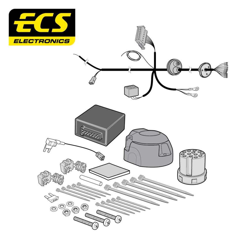 ECS 13 Pin Car Towbar Electrics Wiring Kit For Vauxhall Corsa Hatch 2014-2019