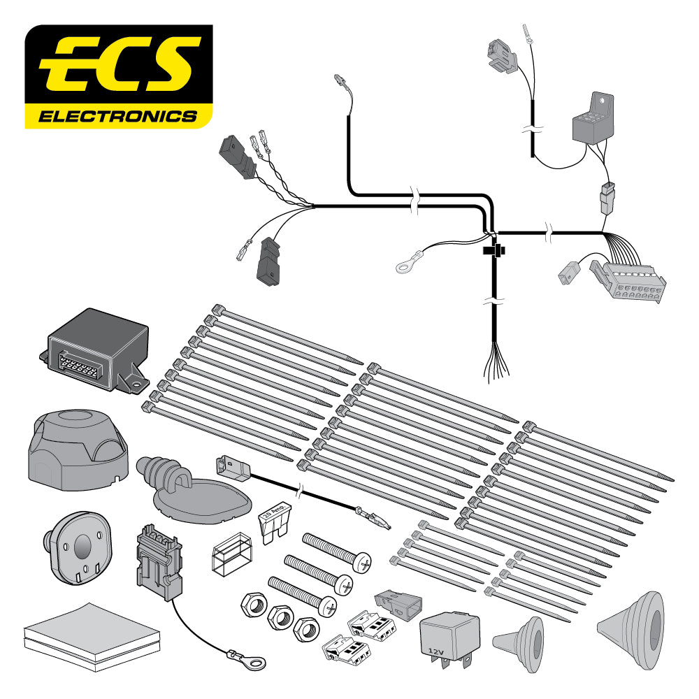 7 Pin Car Specific Wiring For VW Transporter T5 California Van 2009 To 2015