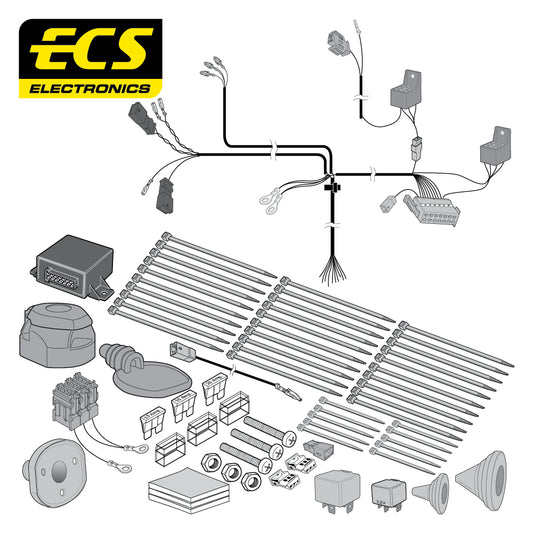 13 Pin Car Specific Wiring For VW Transporter T5 California Van 2009 To 2015