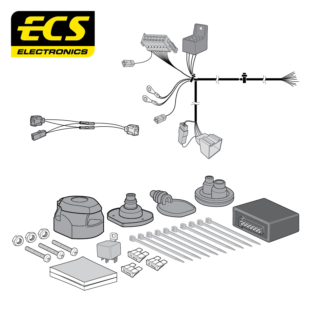 13 Pin Car Specific Wiring Harness For Skoda Octavia Estate 2013 To 2014