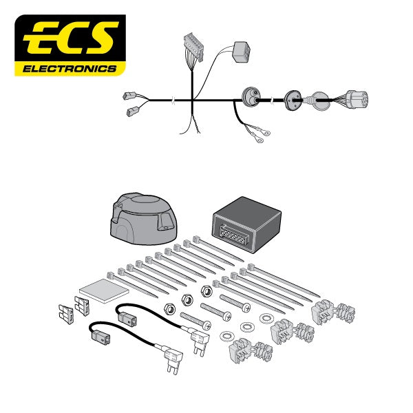 ECS 13 Pin Car Towbar Electrics Wiring Kit For Volkswagen Touareg SUV 2002-2010