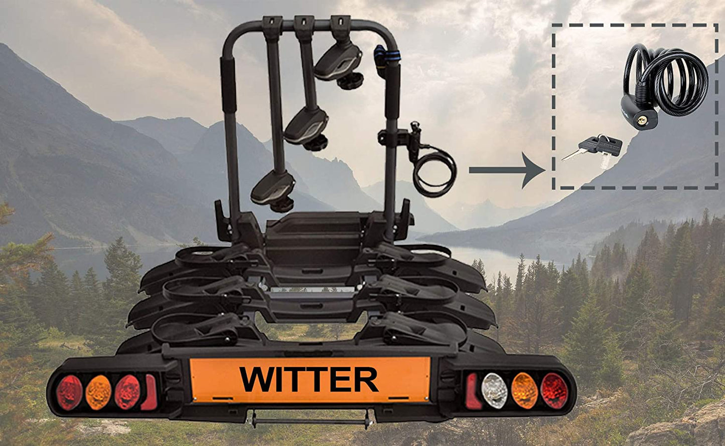 Witter Towbars ZX702 Clamp-On 2 Bike Towball Mounted Cycle Carrier Max Load 60kg